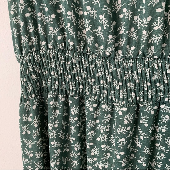 PRETTYGARDEN Maxi Dress Womens XL Flutter Sleeve Smocked Tiered Boho Floral - Picture 7 of 14